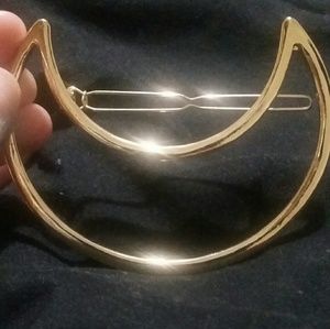 Brassy crescent moon hair barrette from Asos
